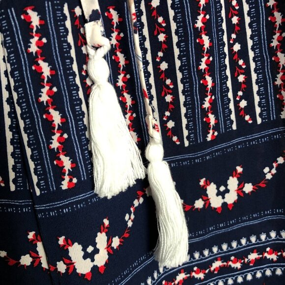 Wide leg multi-colored drawstring waist loose flowy pants - Picture 4 of 12